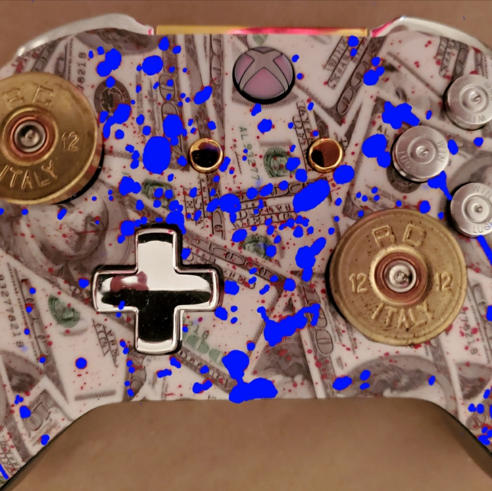 BLUE ALIEN BLOOD SPLATTER